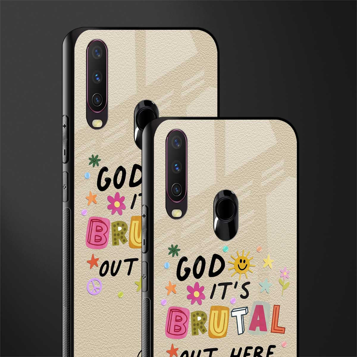 it's brutal out here glass case for vivo y15 image-2