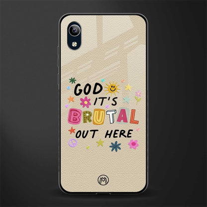 it's brutal out here glass case for vivo y90 image
