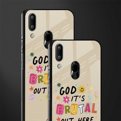 it's brutal out here glass case for vivo y91 image-2