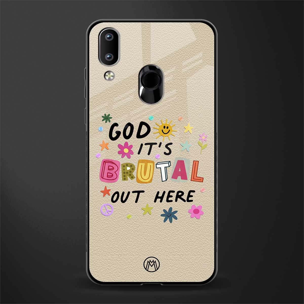 it's brutal out here glass case for vivo y91 image