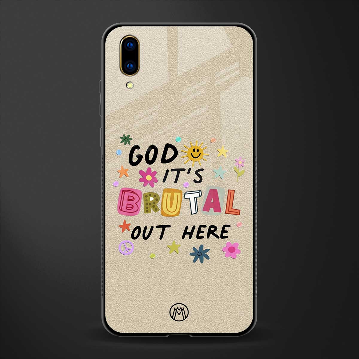 it's brutal out here glass case for vivo v11 pro image