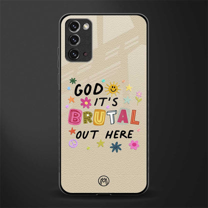 it's brutal out here glass case for samsung galaxy note 20 image