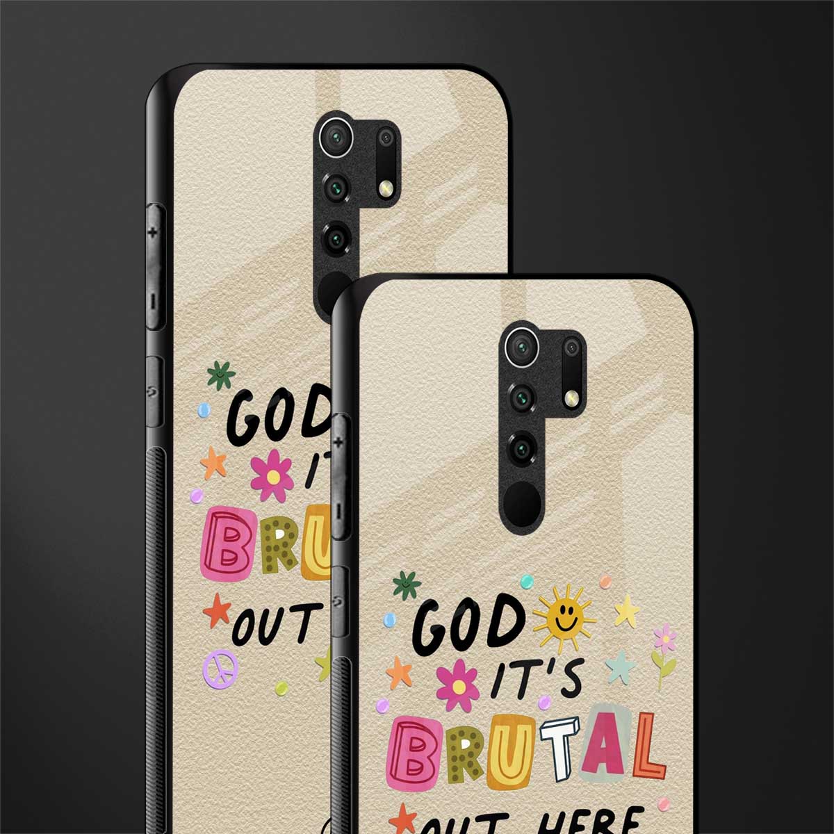 it's brutal out here glass case for redmi 9 prime image-2