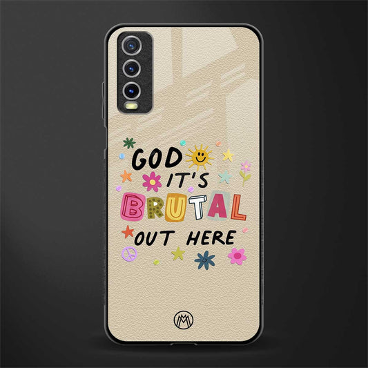 it's brutal out here glass case for vivo y12s image