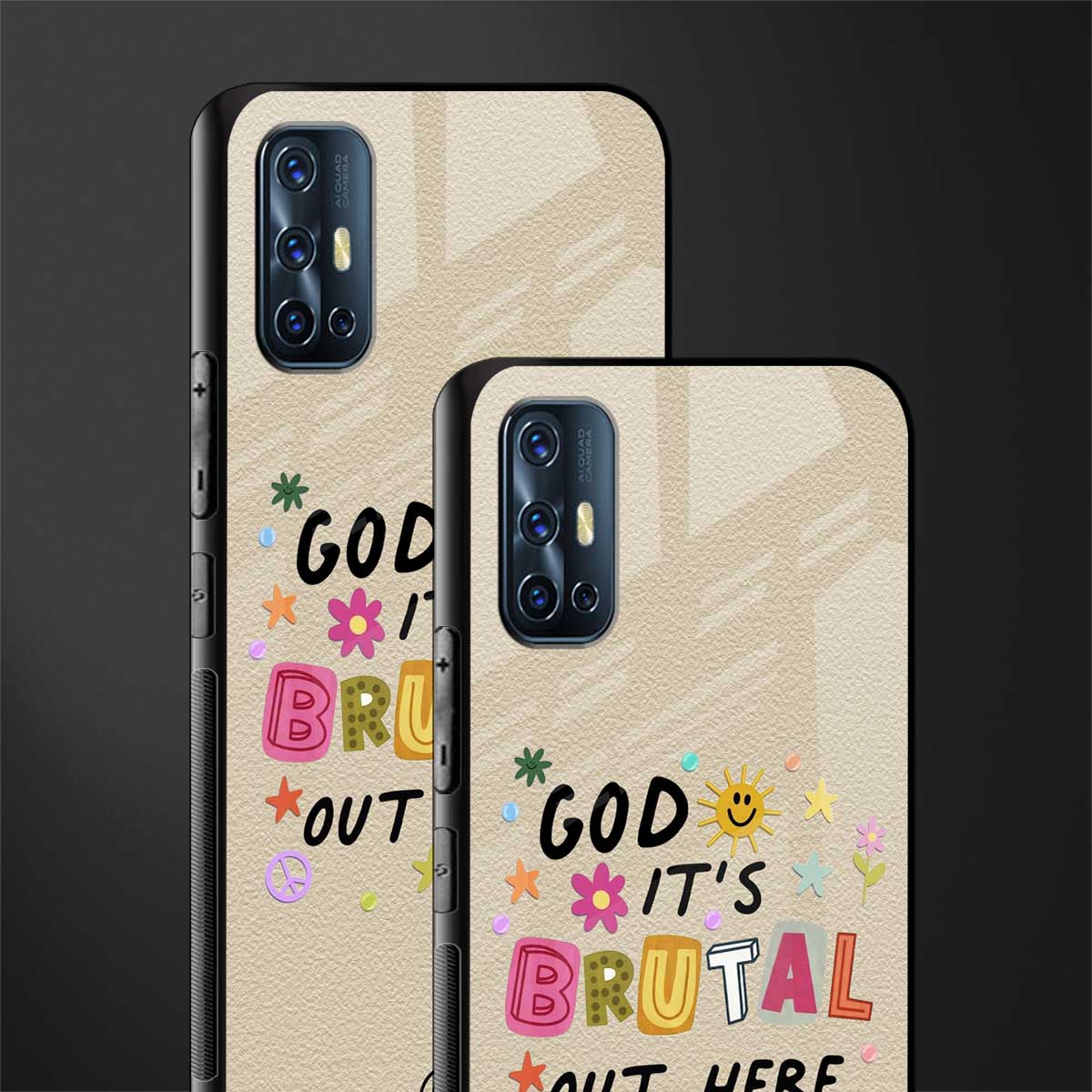 it's brutal out here glass case for vivo v17 image-2