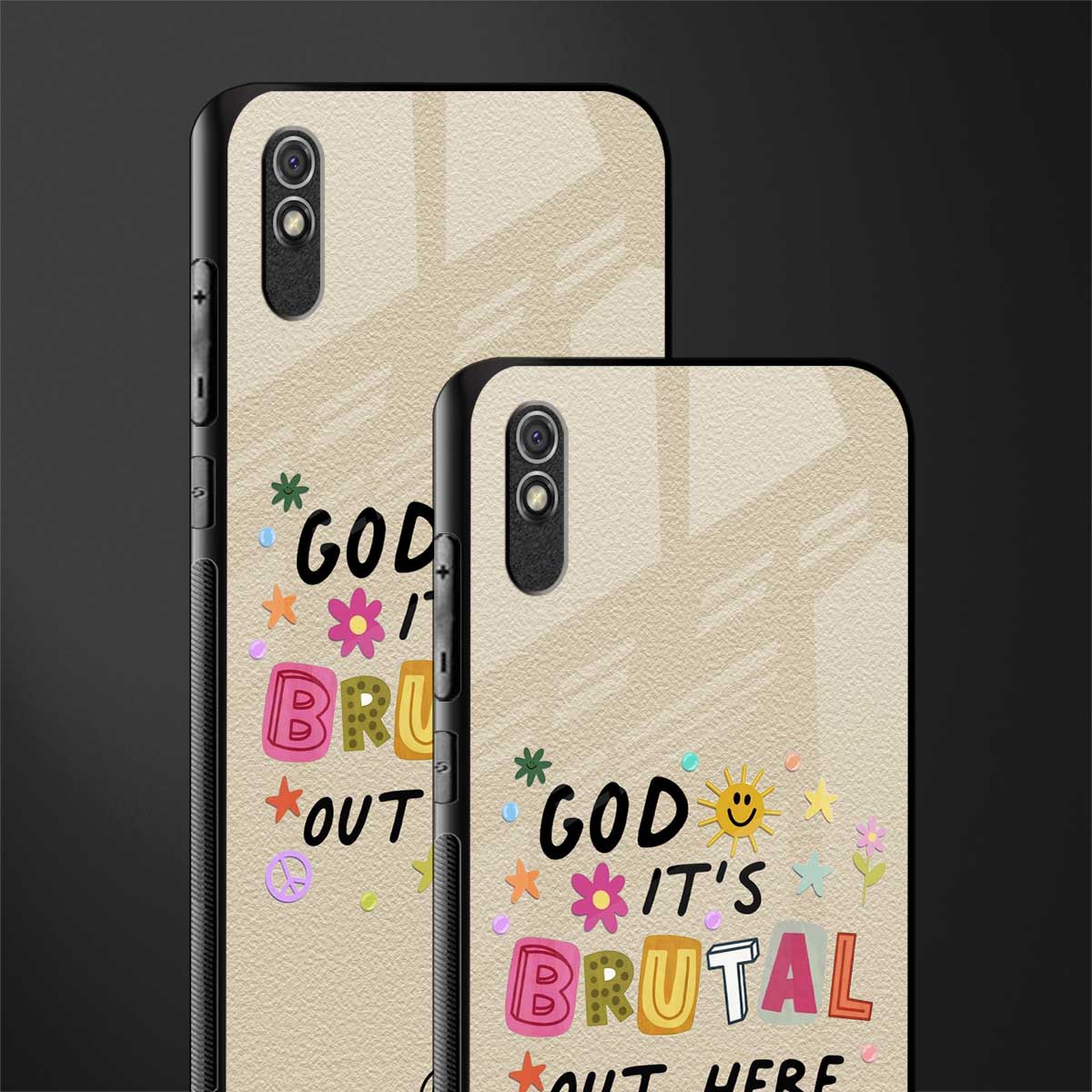 it's brutal out here glass case for redmi 9a image-2
