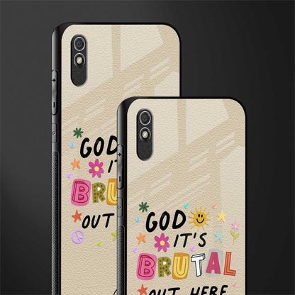 it's brutal out here glass case for redmi 9a image-2