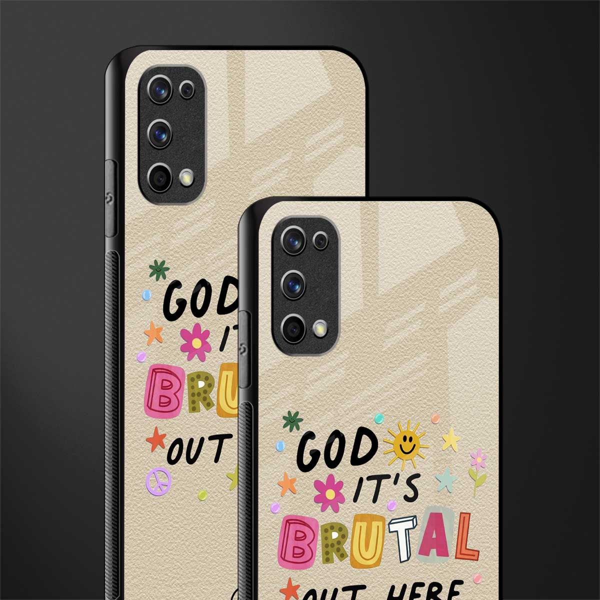 it's brutal out here glass case for realme 7 pro image-2