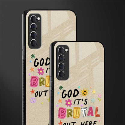 it's brutal out here glass case for oppo reno 4 pro image-2