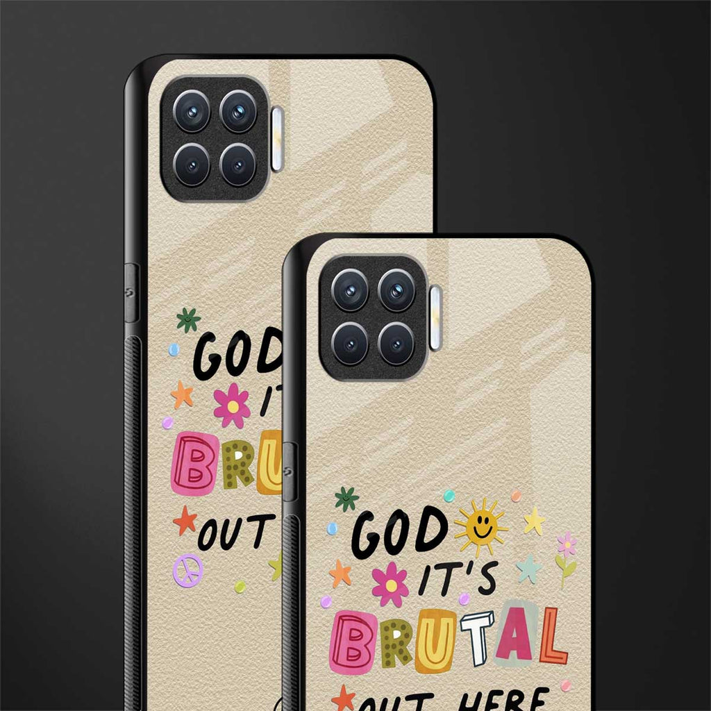 it's brutal out here glass case for oppo f17 image-2