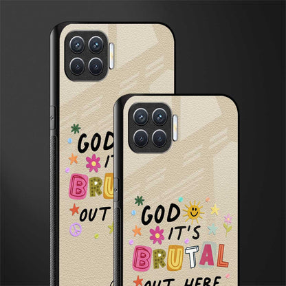 it's brutal out here glass case for oppo f17 image-2