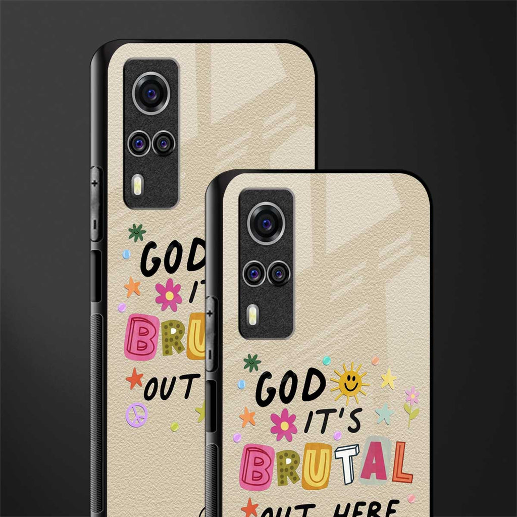 it's brutal out here glass case for vivo y51a image-2