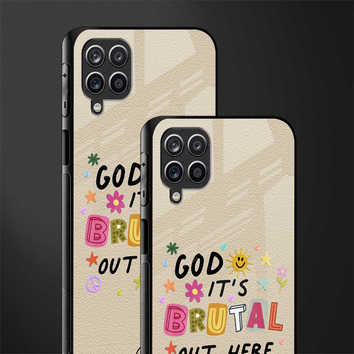 it's brutal out here glass case for samsung galaxy a12 image-2