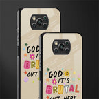 it's brutal out here glass case for poco x3 pro image-2