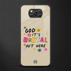 it's brutal out here glass case for poco x3 image