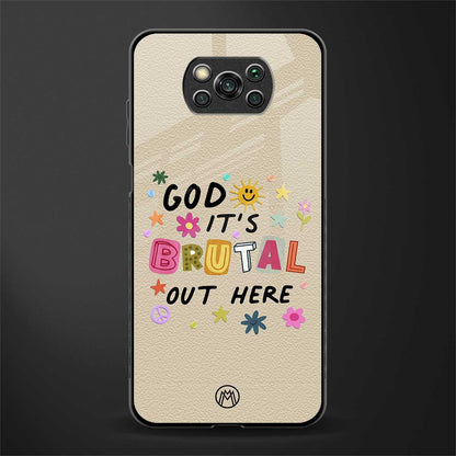 it's brutal out here glass case for poco x3 pro image