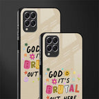 it's brutal out here glass case for samsung galaxy f62 image-2
