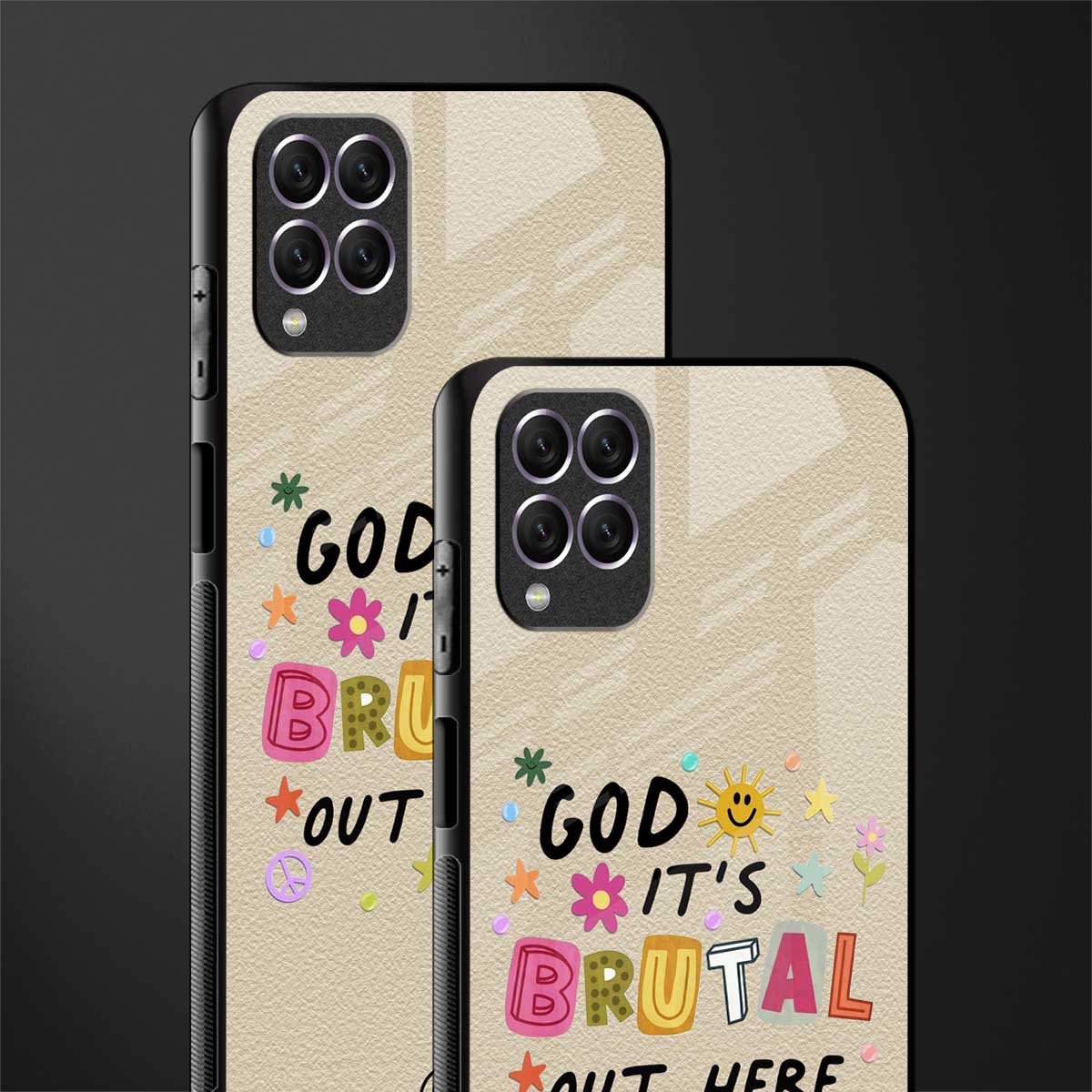 it's brutal out here glass case for samsung galaxy f62 image-2