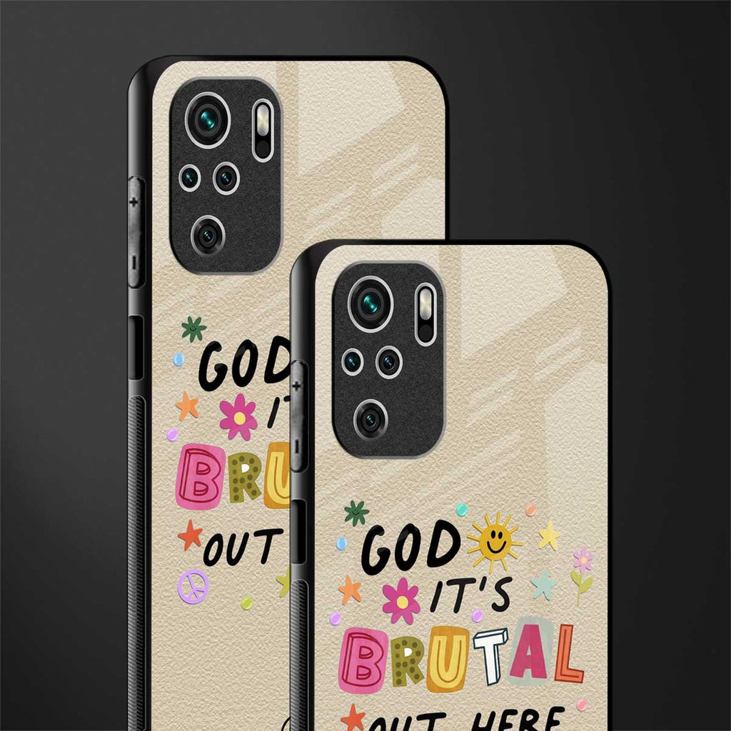 it's brutal out here glass case for redmi note 10s image-2