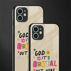 it's brutal out here glass case for iphone 12 mini image-2