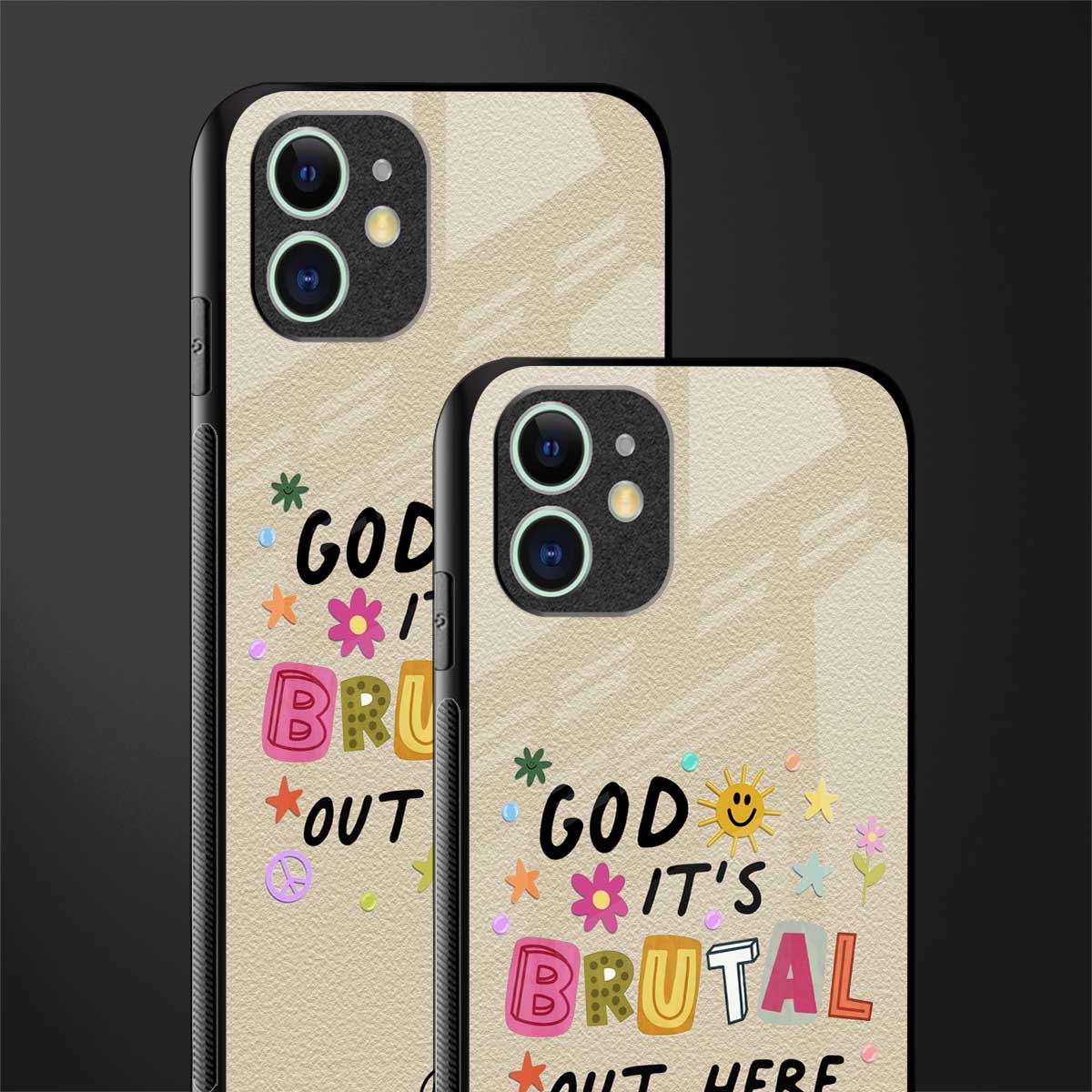 it's brutal out here glass case for iphone 12 mini image-2