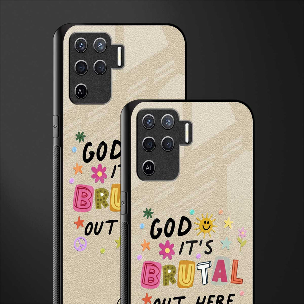 it's brutal out here glass case for oppo f19 pro image-2