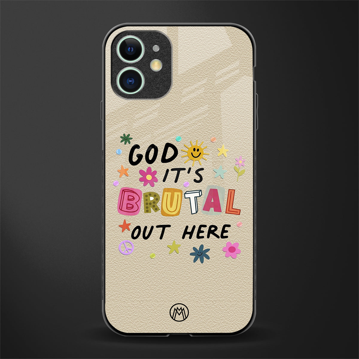 it's brutal out here glass case for iphone 12 mini image