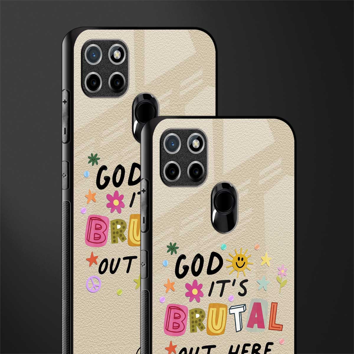 it's brutal out here glass case for realme c21 image-2