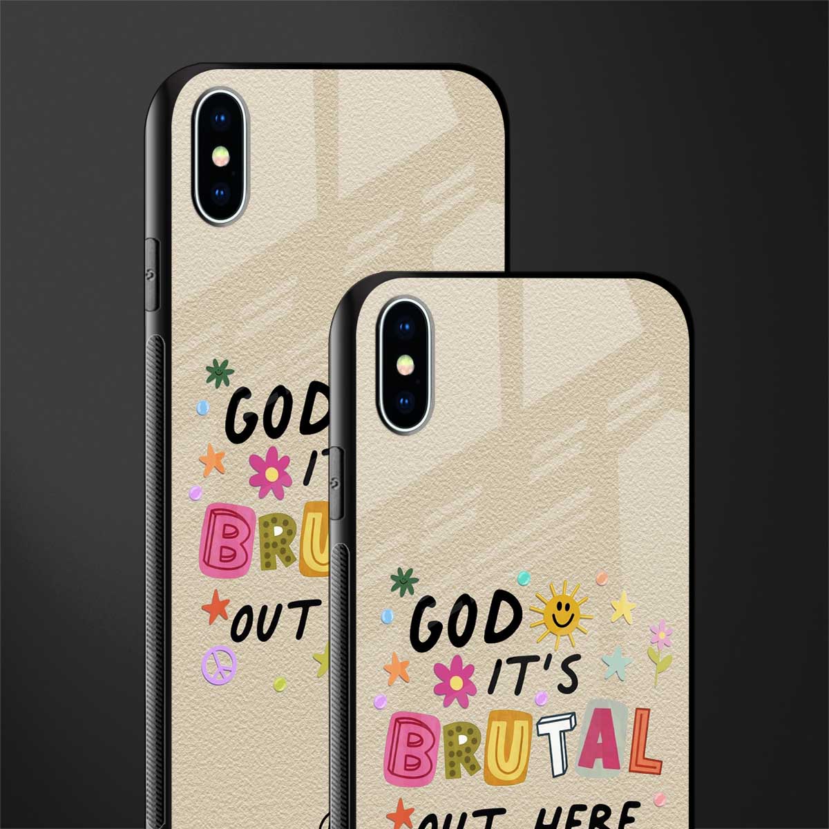 it's brutal out here glass case for iphone xs max image-2