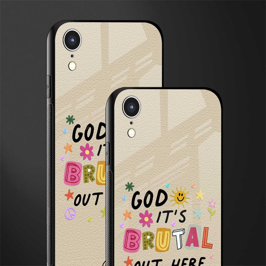 it's brutal out here glass case for iphone xr image-2