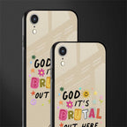 it's brutal out here glass case for iphone xr image-2