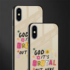 it's brutal out here glass case for iphone xs image-2