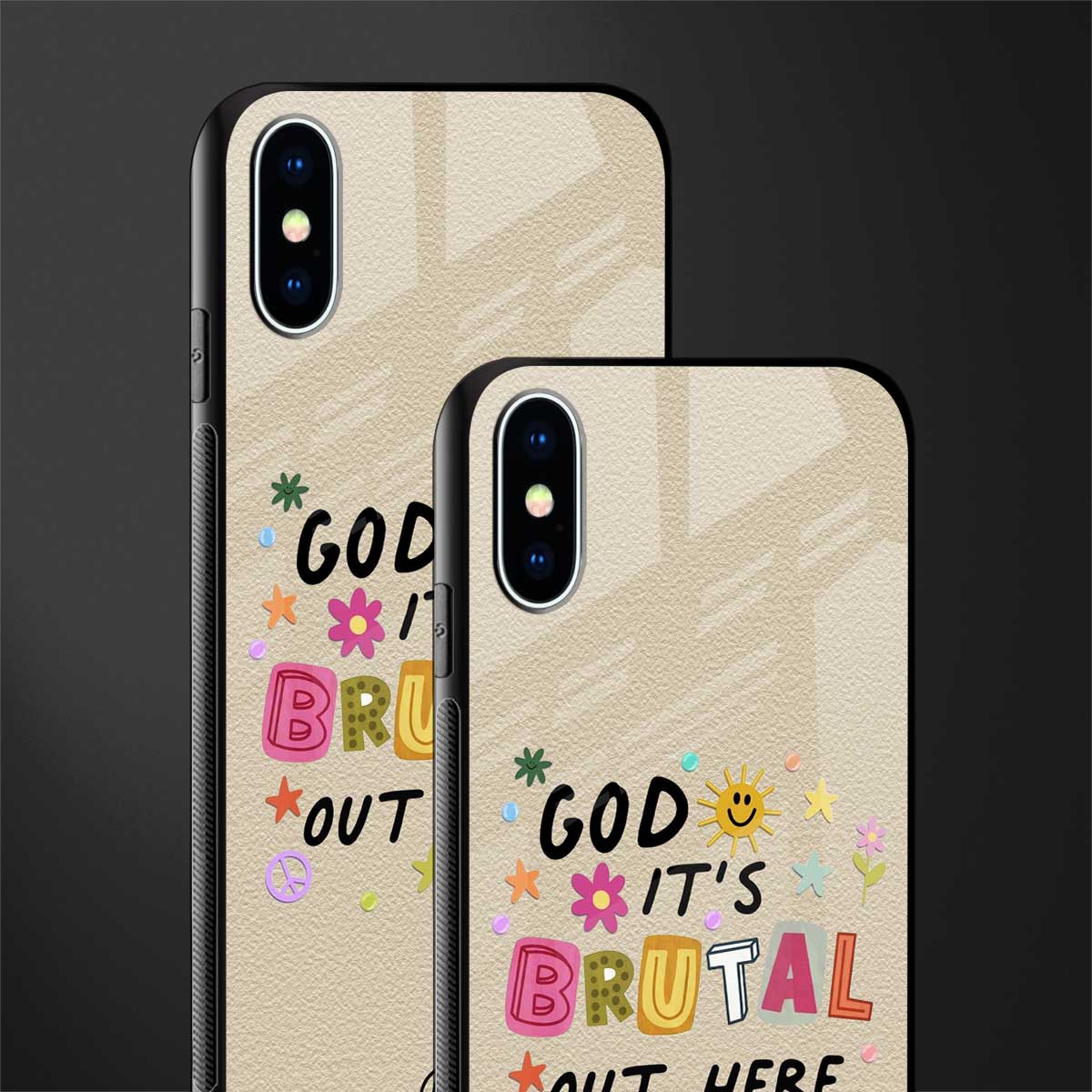 it's brutal out here glass case for iphone x image-2