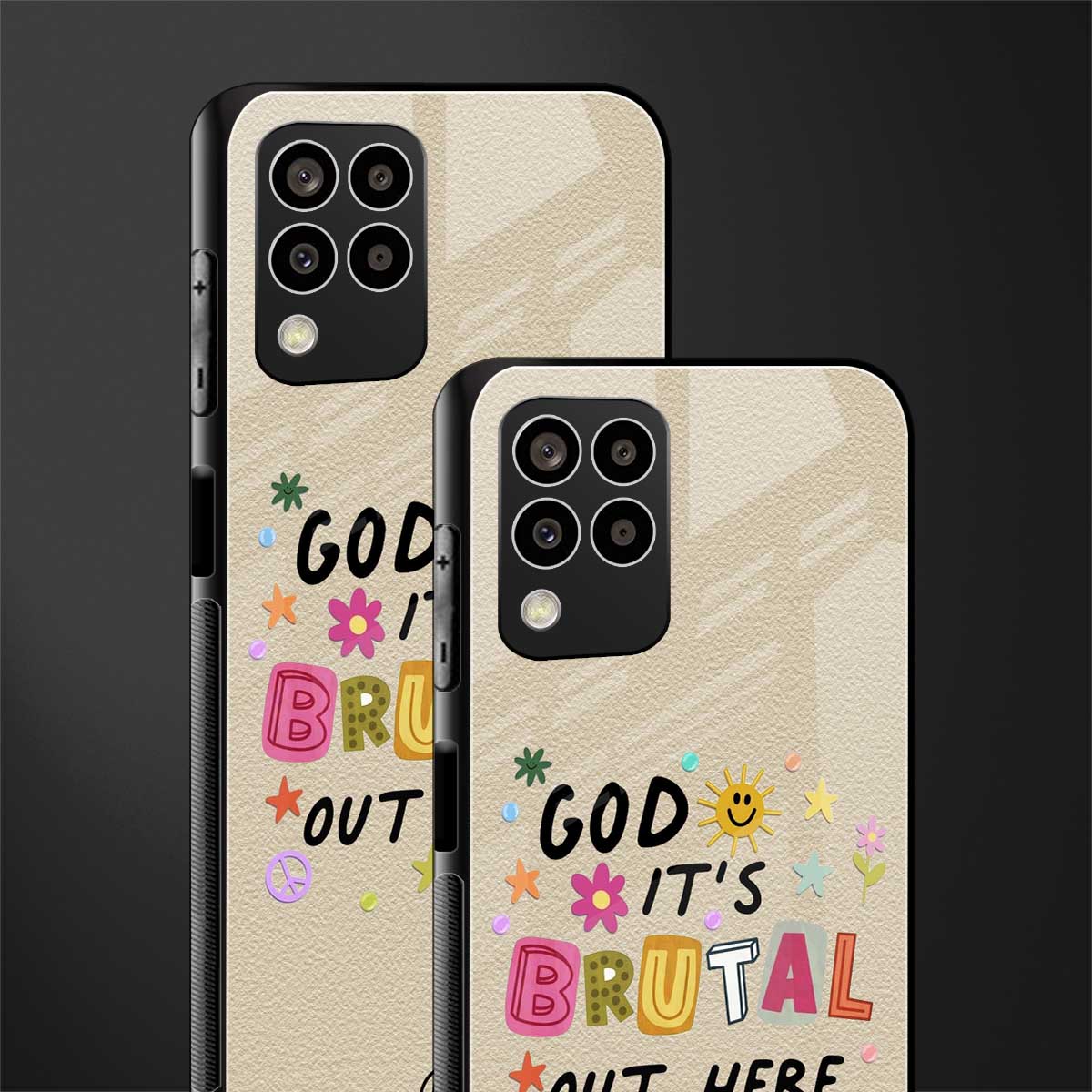 it's brutal out here back phone cover | glass case for samsung galaxy m33 5g