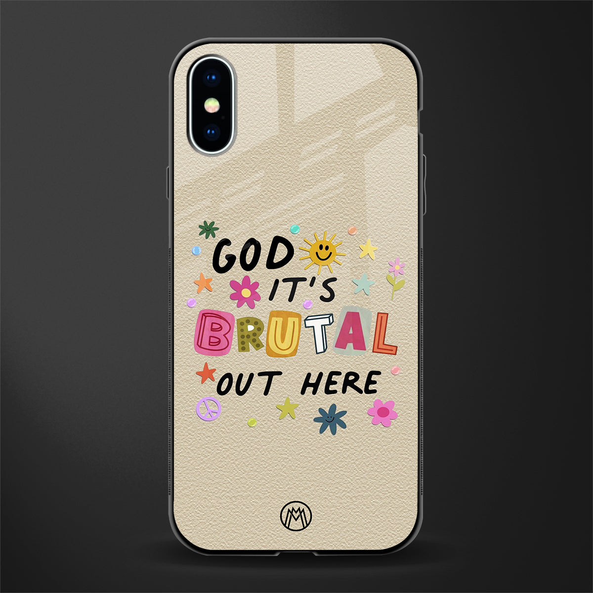 it's brutal out here glass case for iphone x image
