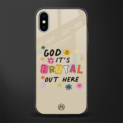it's brutal out here glass case for iphone x image
