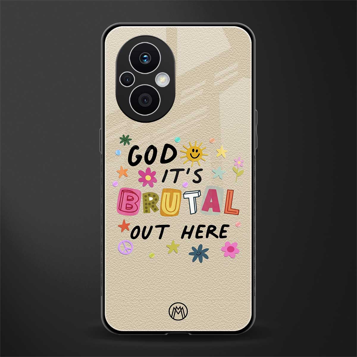 it's brutal out here back phone cover | glass case for oppo f21 pro 5g