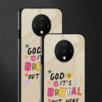 it's brutal out here glass case for oneplus 7t image-2