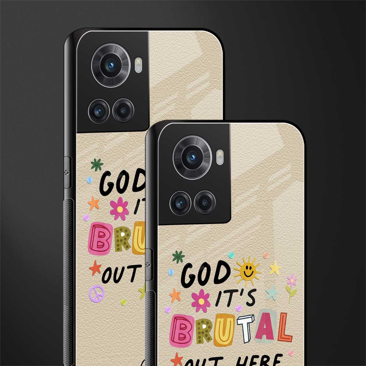 it's brutal out here back phone cover | glass case for oneplus 10r 5g