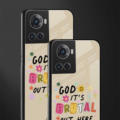 it's brutal out here back phone cover | glass case for oneplus 10r 5g