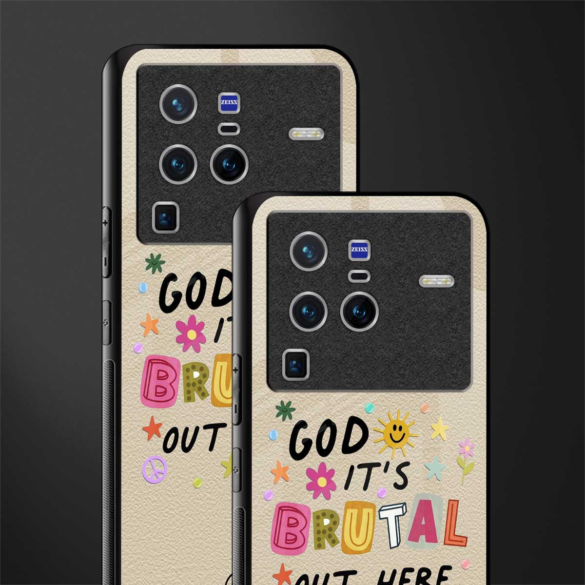 it's brutal out here glass case for vivo x80 pro 5g image-2