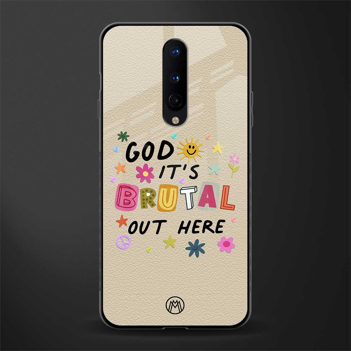 it's brutal out here glass case for oneplus 8 image