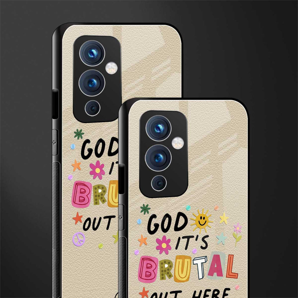 it's brutal out here back phone cover | glass case for oneplus 9