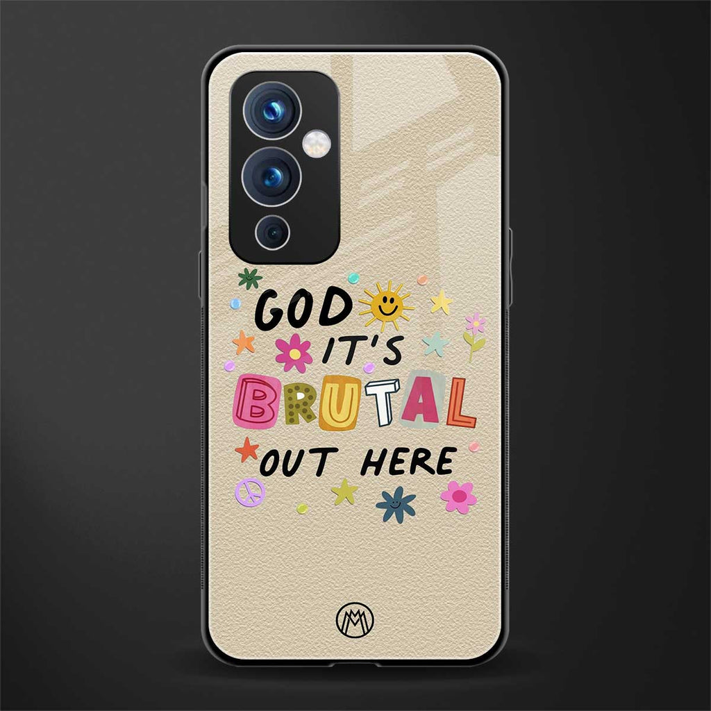 it's brutal out here back phone cover | glass case for oneplus 9