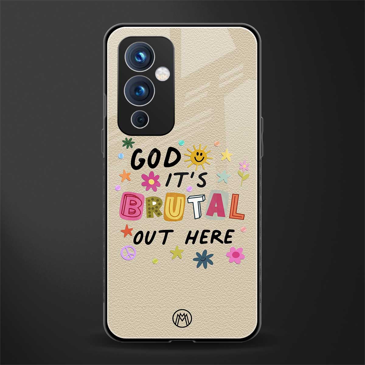 it's brutal out here back phone cover | glass case for oneplus 9
