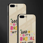 it's brutal out here glass case for iphone 8 plus image-2