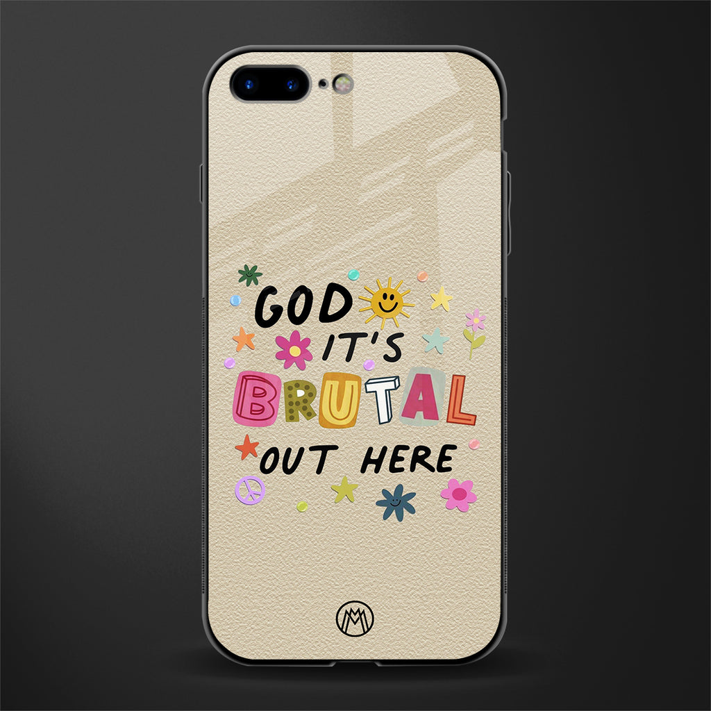 it's brutal out here glass case for iphone 7 plus image