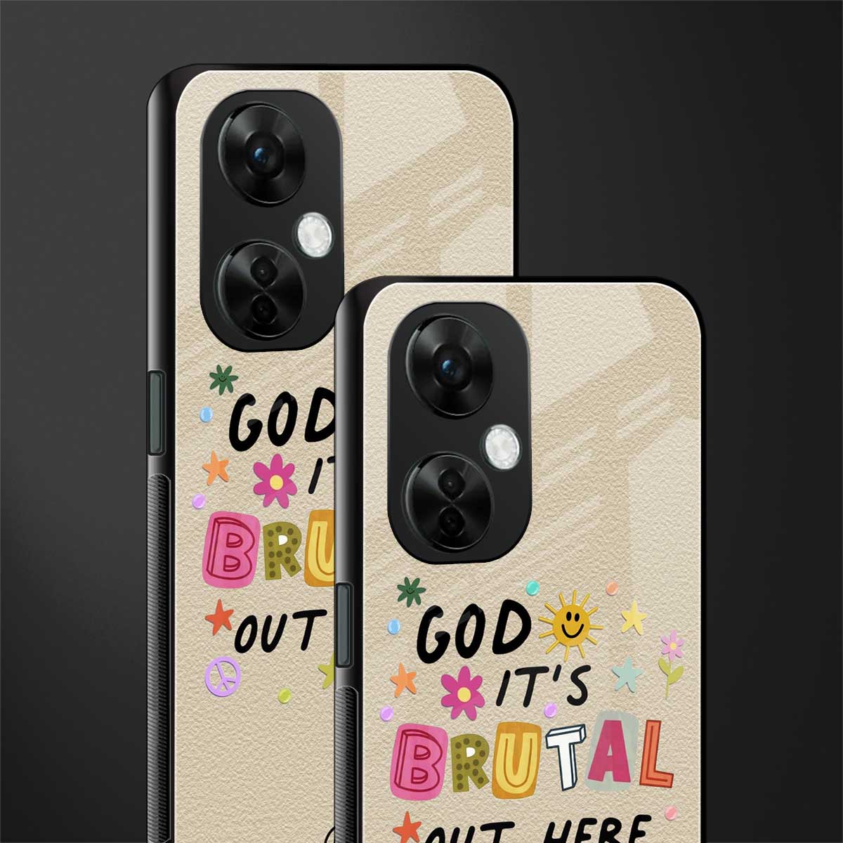 it's brutal out here back phone cover | glass case for oneplus nord ce 3 lite