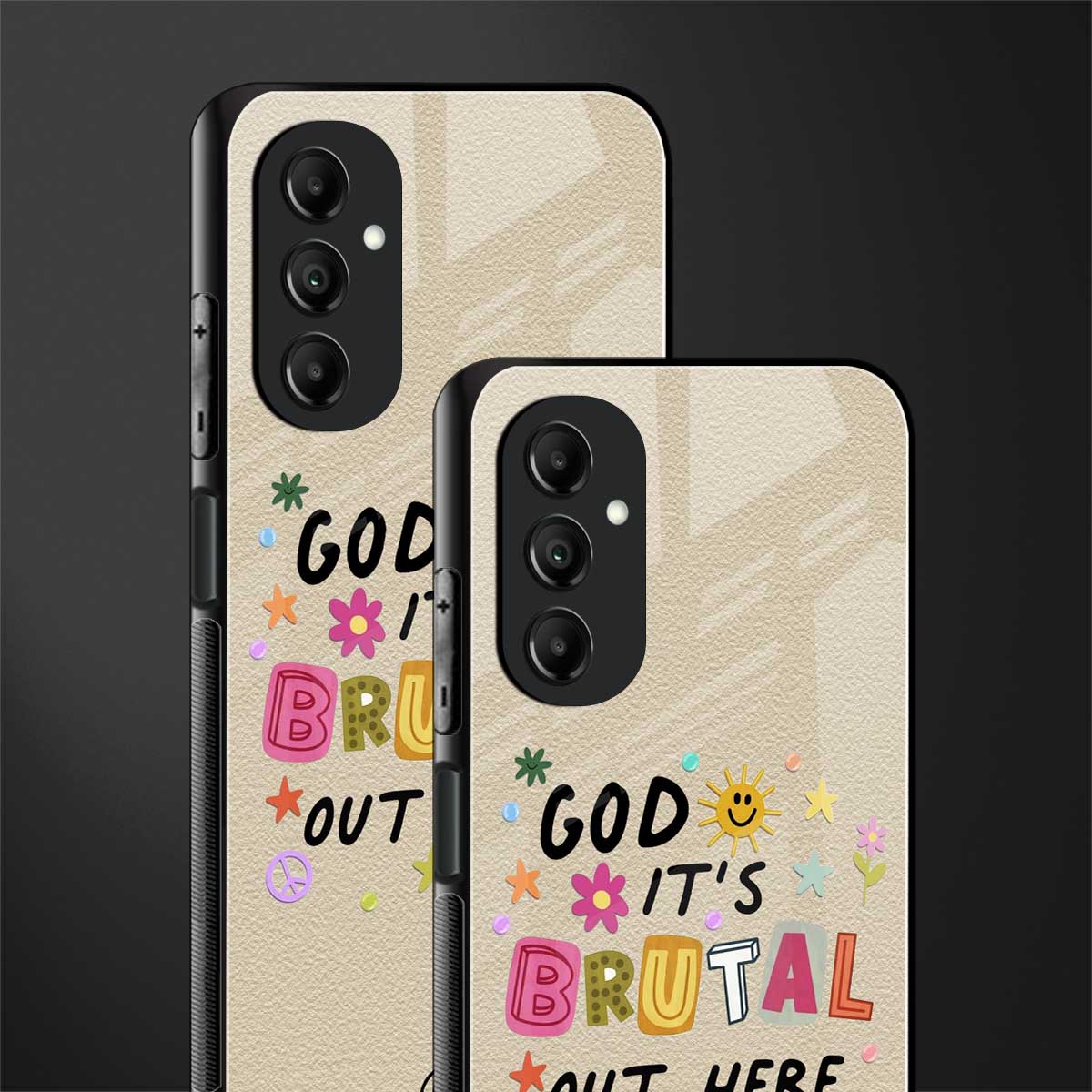 it's brutal out here back phone cover | glass case for samsung galaxy a14 5g