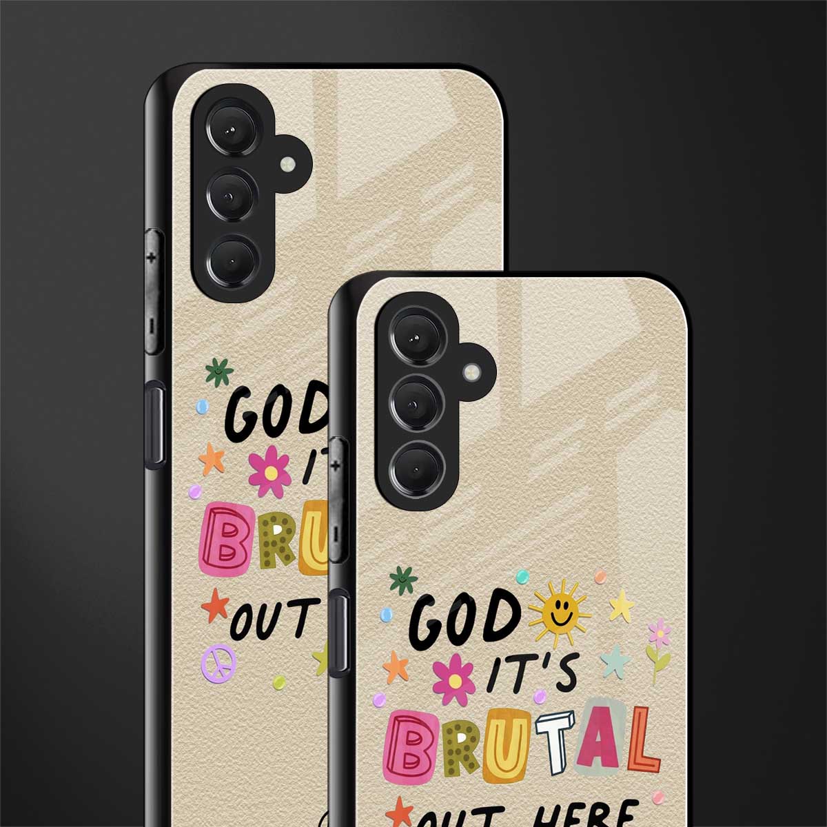 it's brutal out here back phone cover | glass case for samsun galaxy a24 4g